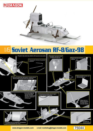 Dragon 75044 Soviet Aerosan Rf-8/Gaz-98 1/6 – immagine 2