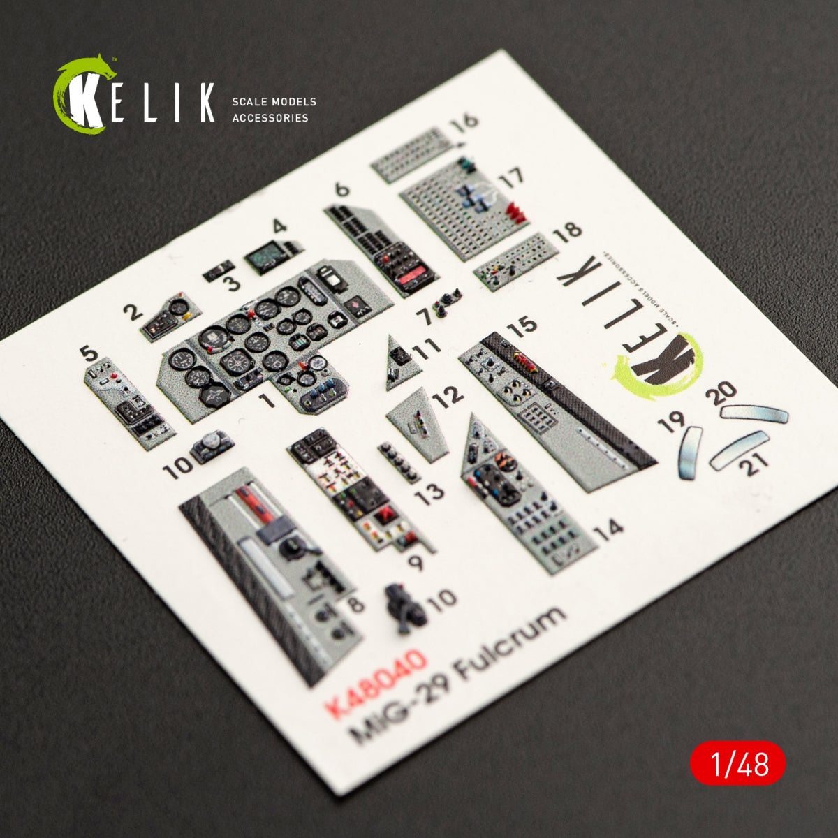 KELIK K48040 MIG-29A (9-12) FULCRUM INTERIOR 3D DECALS FOR GWH KIT 1/48 – imagen 2