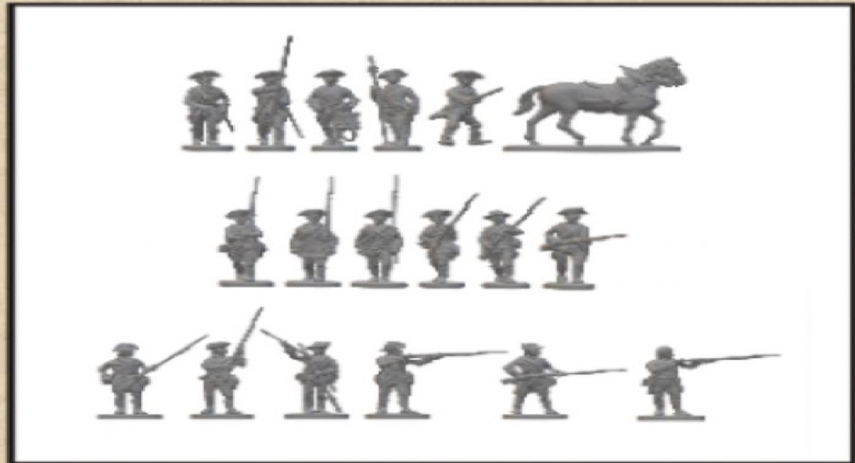 Hat 8342 American Infantry Set 1 - American War of Independence (1775-1783) 1/72
