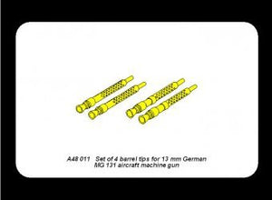 Aber A48 011 Set of 4 barrel tips for German 13 mm MG 131 aircraft machine gun (1/48 – Bild 5