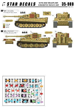 Star Decals 35-900 Tigres de Grossdeutschland 1/35 – image 2