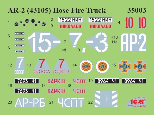 ICM 35003 AR-2 (43105) Hose fire truck 1/35 – zdjęcie 7