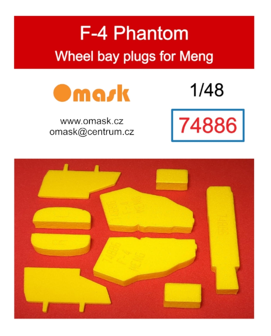 Omask 74886 F-4 Phantom wheel bay plugs (for MengLS-015, LS-017 ) 1/48