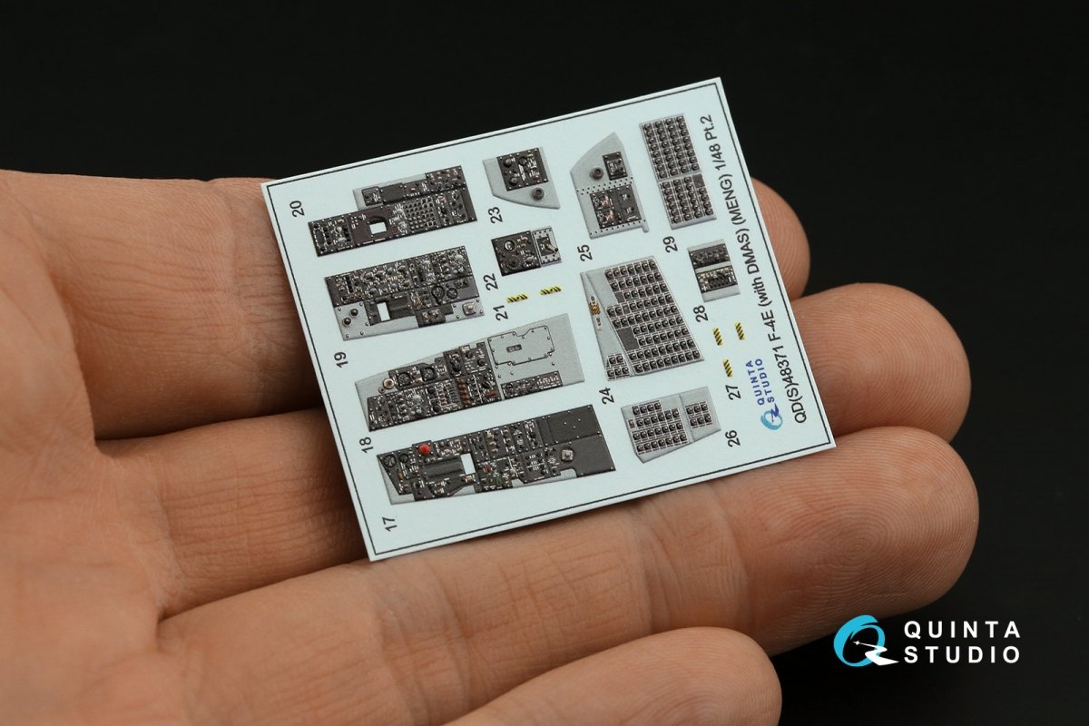 Quinta Studio QDS-48371 F-4E with DMAS 3D-Printed &amp;amp; coloured Interior on decal paper (Meng) (Small version) 1/48 – imagen 8