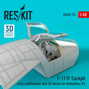 RESKIT RSU48-0176 F-111F COCKPIT EARLY MODIFICATION WITH 3D DECALS FOR HOBBYBOSS KIT 1/48 – immagine 2