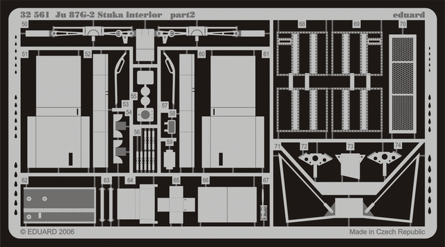 Eduard 32561 Ju 87G-2 Stuka interior 1/32 HASEGAWA – immagine 2