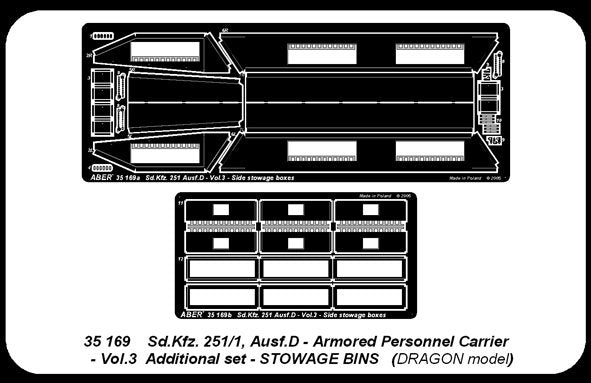 Aber 35169 SD.Kfz. 251/1 Ausf. D cz.3 zasobniki boczne (DRA) 1/35 – Bild 4