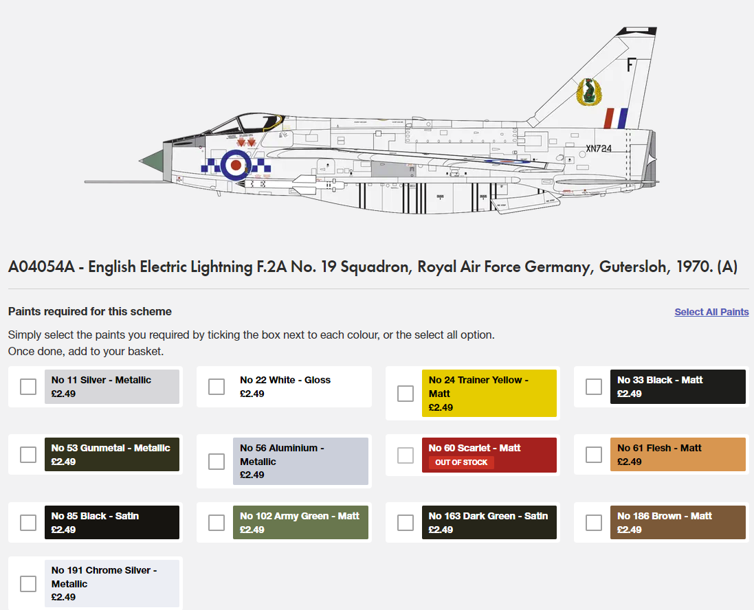 Airfix 04054A English Electric Lightning F.2A 1/72 – immagine 3