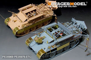 Maquette Voyager PE35979 Bergepanther Ausf.A allemand de la Seconde Guerre mondiale (type ancien, porte-outils Panther A) - Base pour TAKOM 2101 au 1/35 – image 15