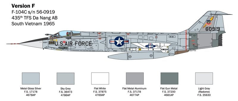 Italeri 2515 F-104 STARFIGHTER A/C 1/32 – immagine 3