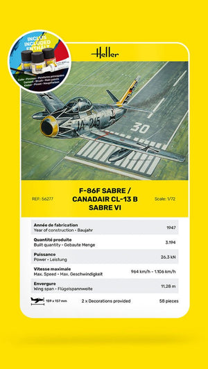 Heller 56277 F-86F SABRE / CANADAIR CL-13 B SABRE VI - Starter Kit 1/72 – Bild 7