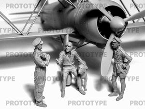 ICM 32025 CR. 42 Falco with Italian Pilots in tropical uniform 1/32 – immagine 5