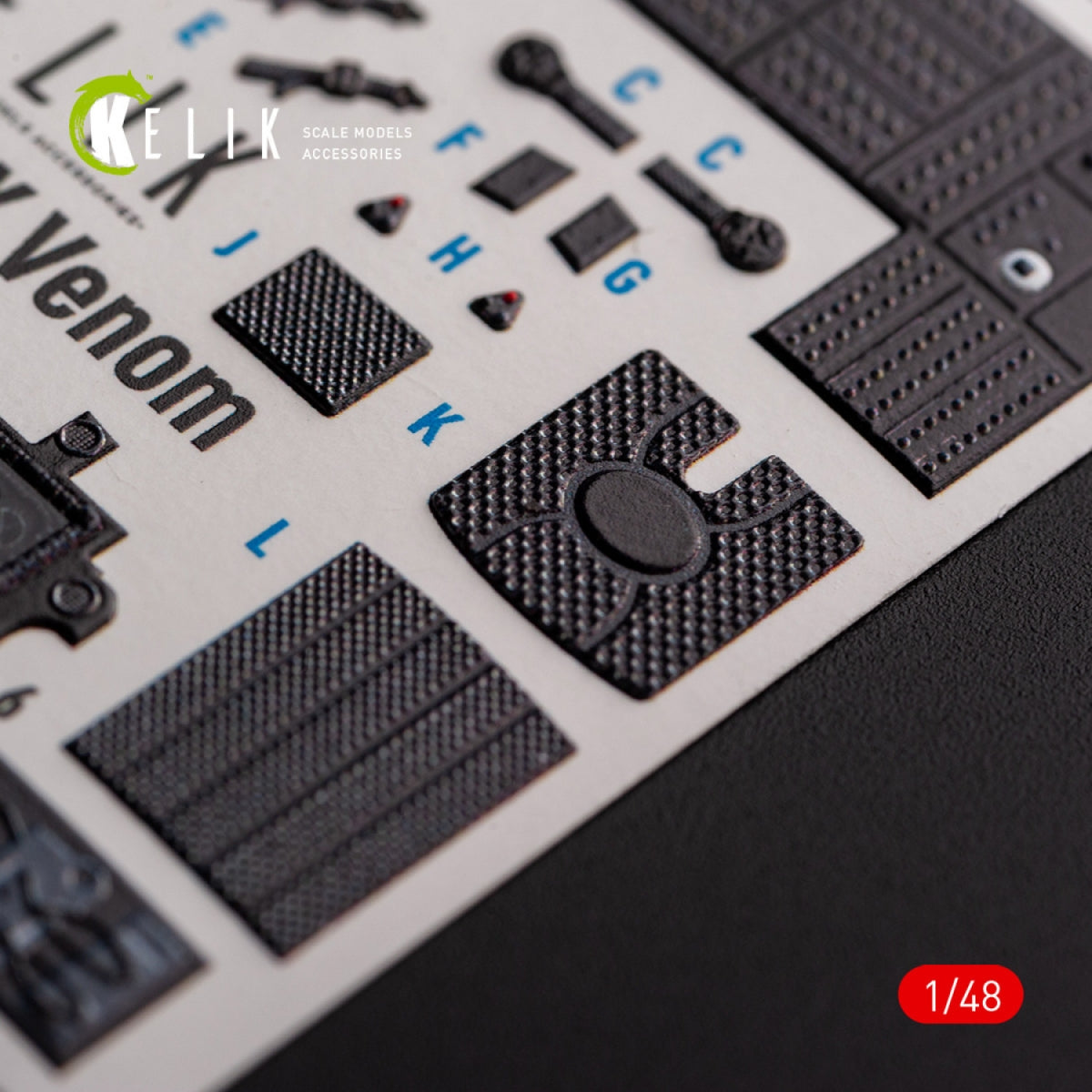 KELIK K48107 UH-1Y &amp;quot;Venom&amp;quot; - interior 3D decals for Zimi Model/KittyHawk kit 1/48 – immagine 5