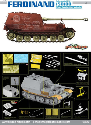Cyber Hobby 6436 FERDINAND Fahrgestell Nr.150100 Final Production 1/35 – Bild 2