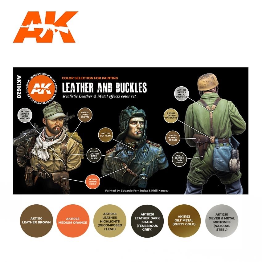 AK Interactive AK11620 LEATHER AND BUCKLES – zdjęcie 2