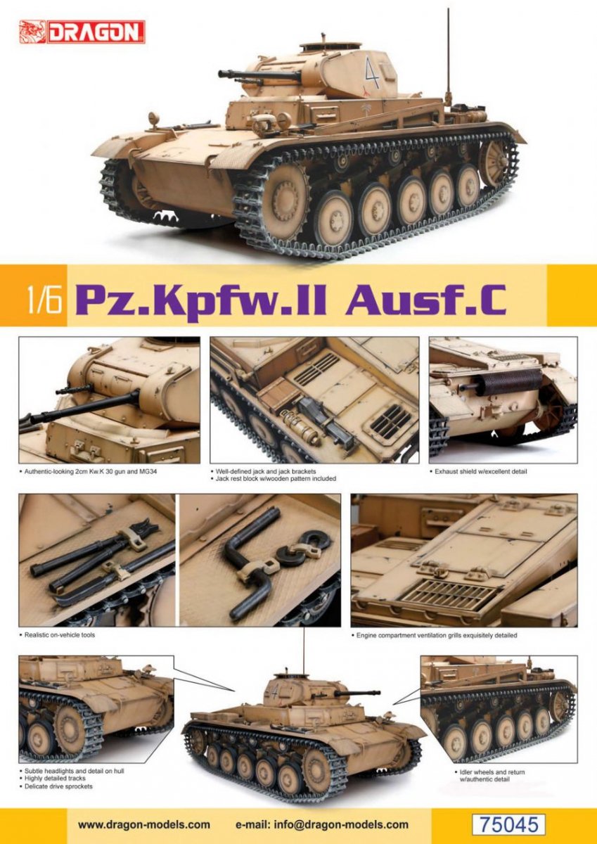Dragon 75045 Pz.Kpfw.II Ausf. C1/6