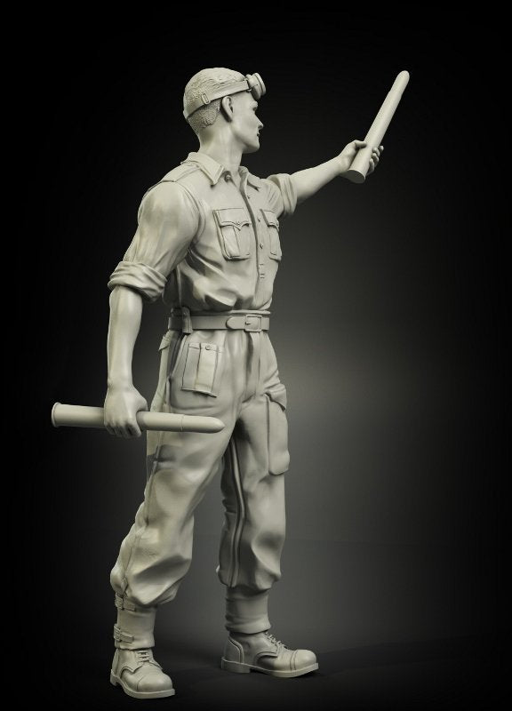 Panzer Art FI35-030 RAC britannique Afrique du Nord chargeant des munitions de canon de 2 livres, soldat n° 1, échelle 1/35