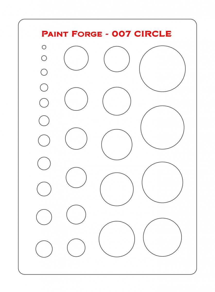 Paint Forge PFST007L STENCIL - CIRCLE – imagen 2