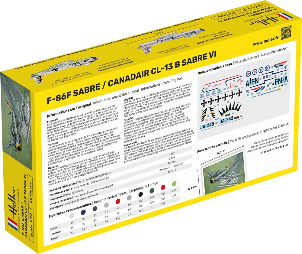 Heller 80277 F-86F SABRE / CANADAIR CL-13 B SABRE VI 1/72  – image 2