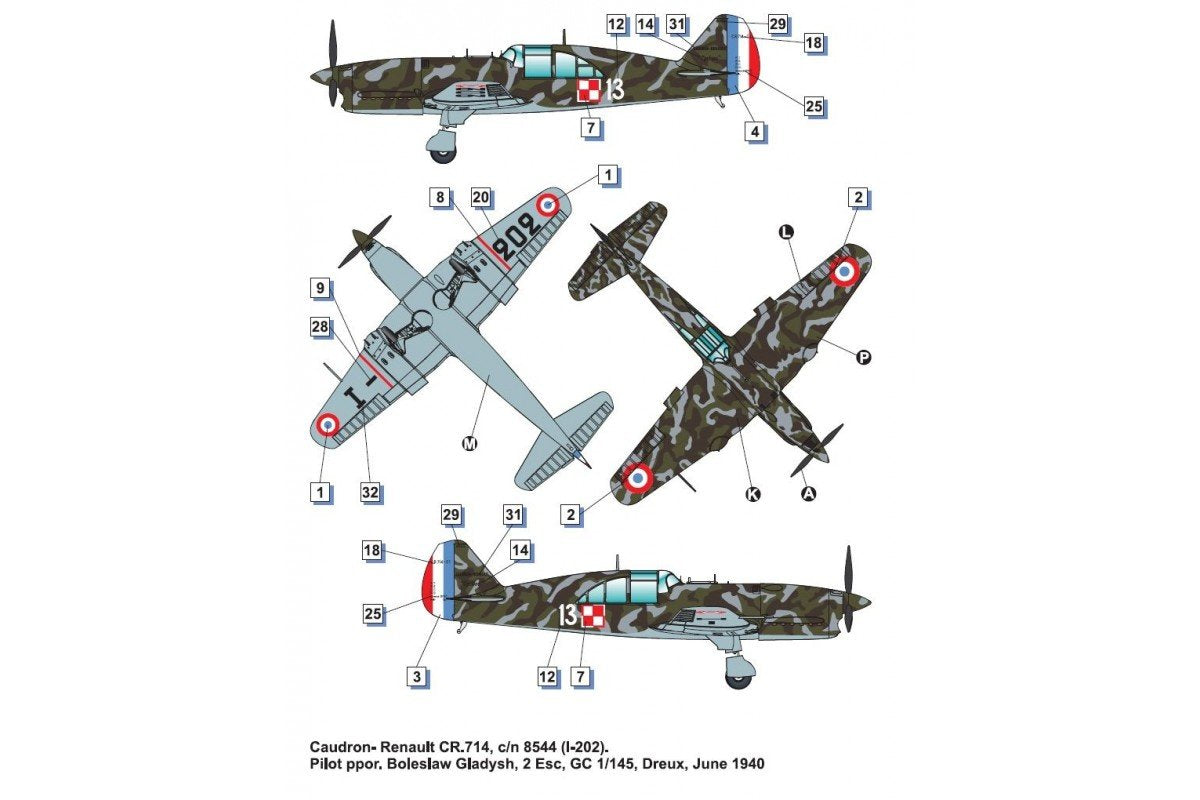 Dora Wings 48047 Caudron -Renault CR.714C.1 (early) 1/48 – immagine 7