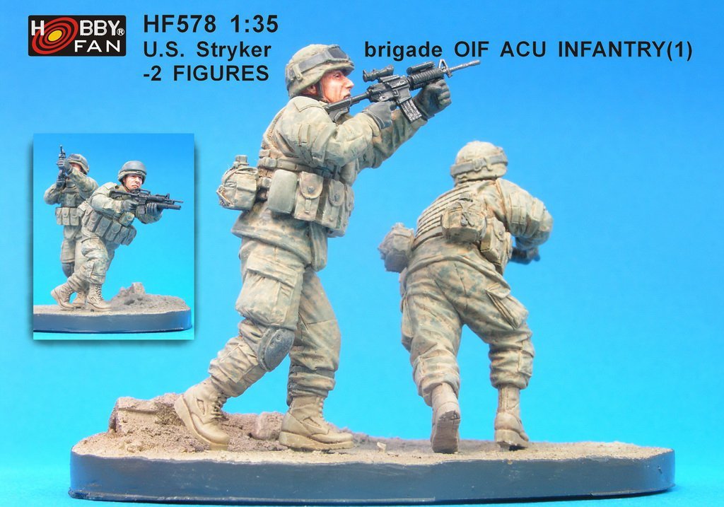 Hobby Fan HF578 U.S. Stryker brigade OIF ACU INFANTRY(1)-2 FIGURES