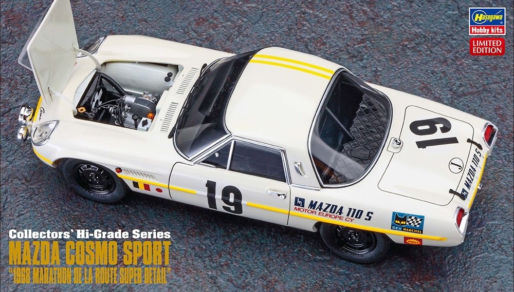 Hasegawa CH50 Collectors&amp;#39; Hi-Grade Series Mazda Cosmo Sport 1968 Marathon de la Route Super Detail 1/24