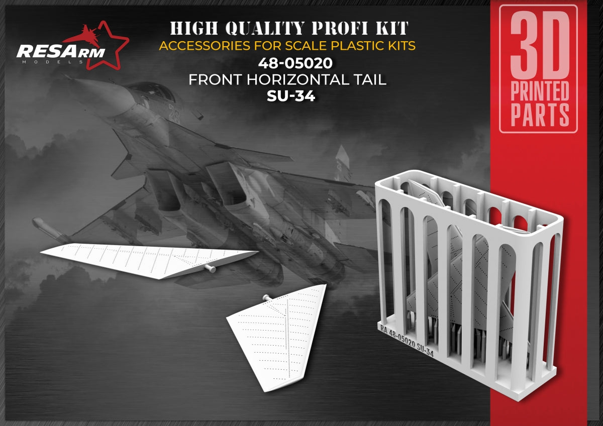 RESArm 48-05020 SU-34 WINGS - Forward horizontal tail (3D resin printing) 1/48