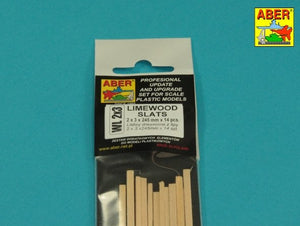 Aber WL2X3 Lattes en bois de tilleul 2x3x245mm x 14pcs