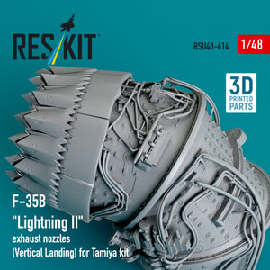 RESKIT RSU48-0414 F-35B &amp;quot;Lightning II&amp;quot; exhaust nozzles (Vertical Landing) for Tamiya kit (3D printed) 1/48 – immagine 3