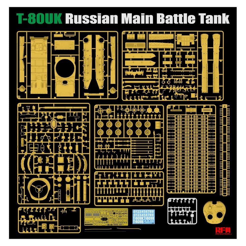 Rye Field Model 5115 Russian T-80UK Main Battle tank 1/35 – immagine 2
