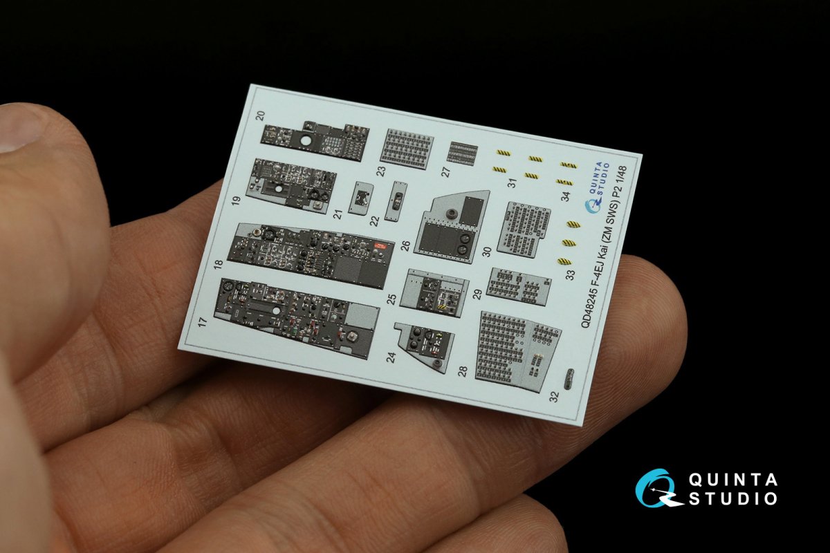 Quinta Studio QDS-48245 F-4EJ Kai 3D-Printed &amp;amp; coloured Interior on decal paper (ZM SWS) (Small version) 1/48 – Bild 3
