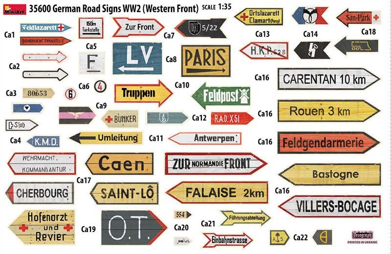 MiniArt 35600 GERMAN ROAD SIGNS WW2 (FRANCE 1944) 1/35 – image 3