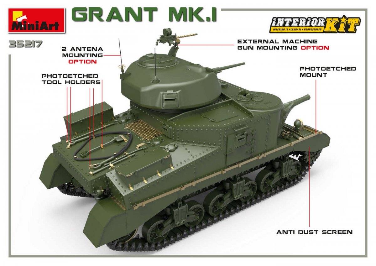 MiniArt 35217 Grant Mk.I w/interior 1/35 – image 13