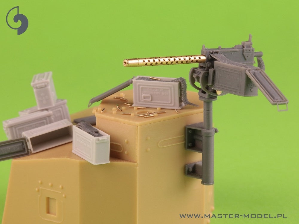 Master GM-35-087 Browning M1919 A4 .30 cal (7,62mm) - z uchwytem plot. M20 (używany np. na M3 Stuart) lub z kołyską D7431 (np. M3 Scout Car) 1/35 – immagine 4