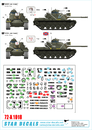 Star Decals 72-A1018 M48A3 Late model 1/72 – immagine 2