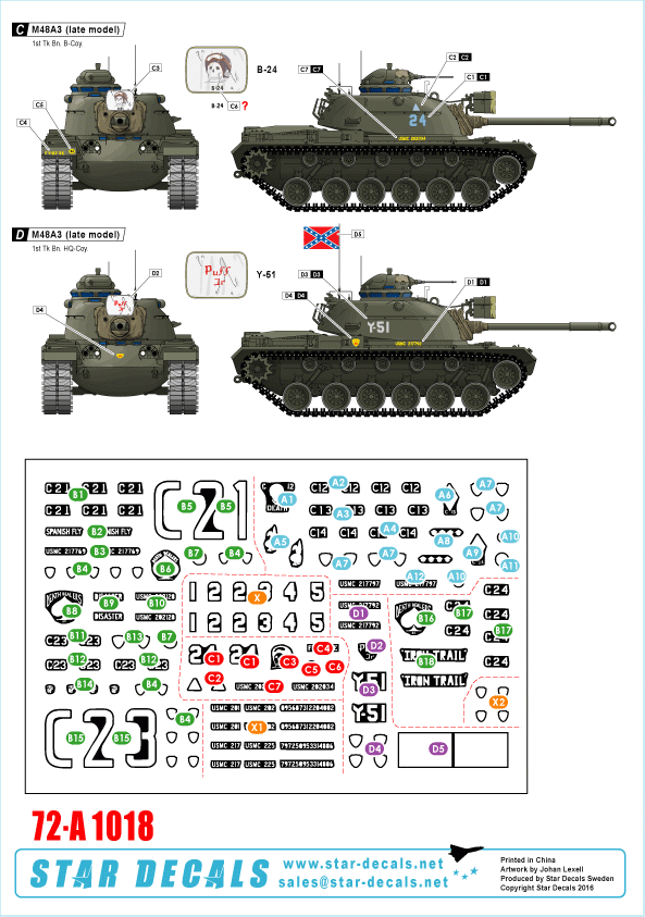 Star Decals 72-A1018 M48A3 Late model 1/72 – immagine 2