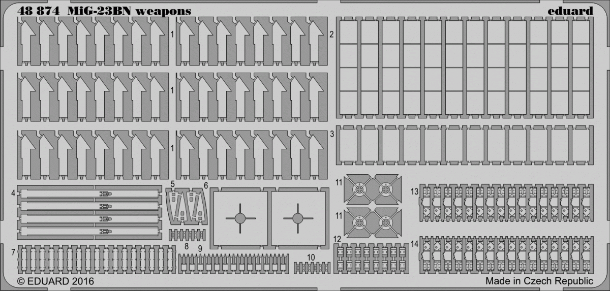 Eduard 48874 MiG-23BN weapons 1/48 TRUMPETER