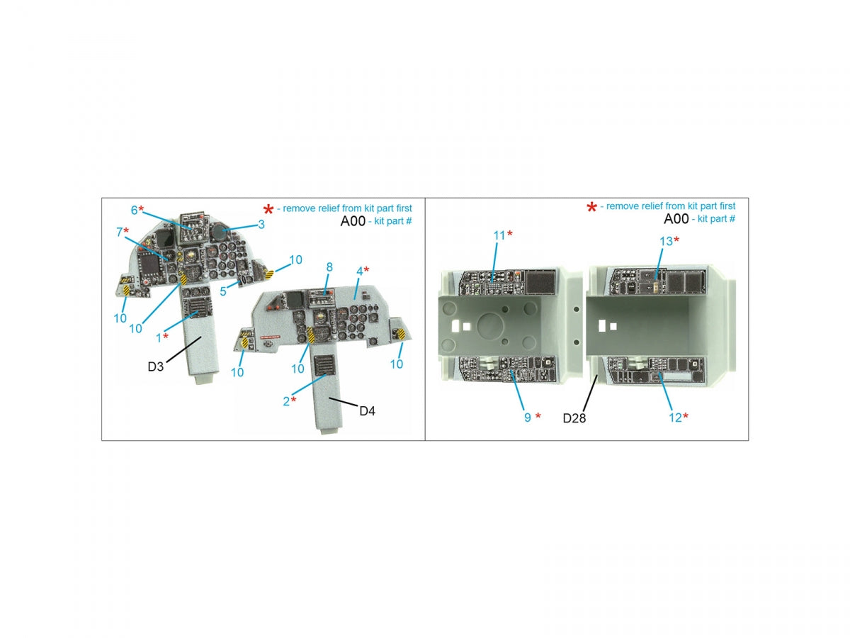 Quinta Studio QDS-48415 F-15D 3D-Printed coloured Interior on decal paper (Academy) (Small version) 1/48 – immagine 2