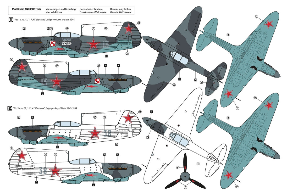 Hobby 2000 48033 Yak-1b 1. PLM Warszawa 1944-45 ( ACADEMY + CARTOGRAF + MASKI ) 1/48 – Bild 2
