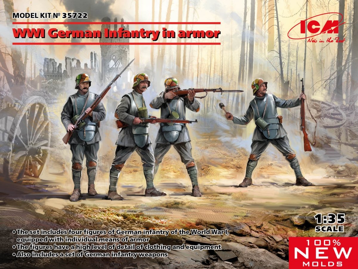 ICM 35722 WWI German Infantry in аrmor 1/35