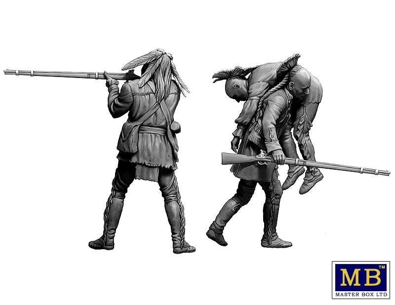 Master Box 35210 Wounded brother. Indian Wars series, XVIII century. Kit No. 2 1/35 – zdjęcie 5