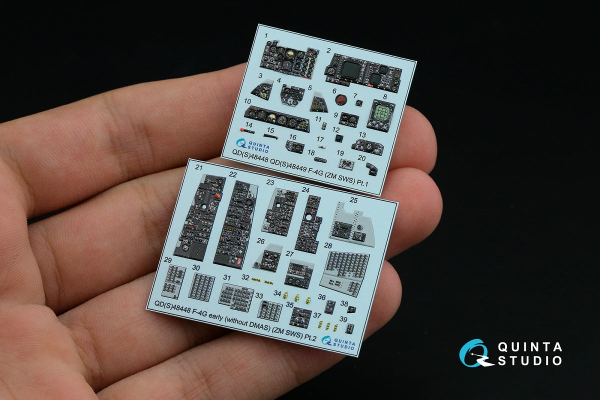 Quinta Studio QDS-48448 F-4G early 3D-Printed &amp;amp; coloured Interior on decal paper (Zoukei Mura SWS) (Small version) 1/48 – immagine 3