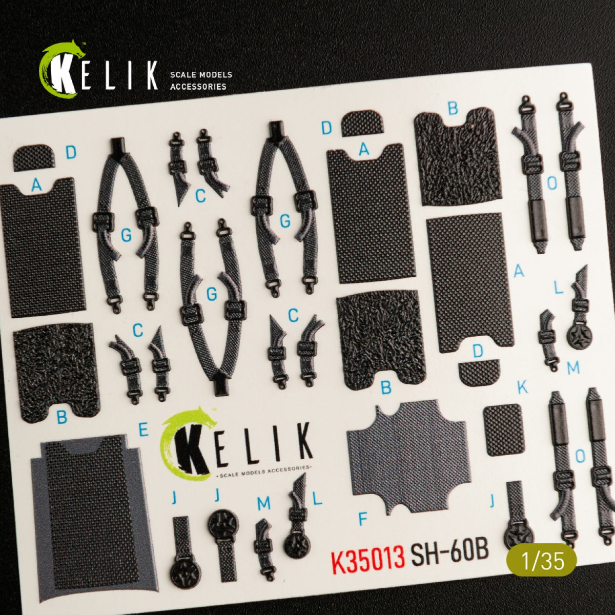 KELIK K35013 SH-60B INTERIOR 3D DECALS FOR KITTY HAWK KIT 1/35 – immagine 4