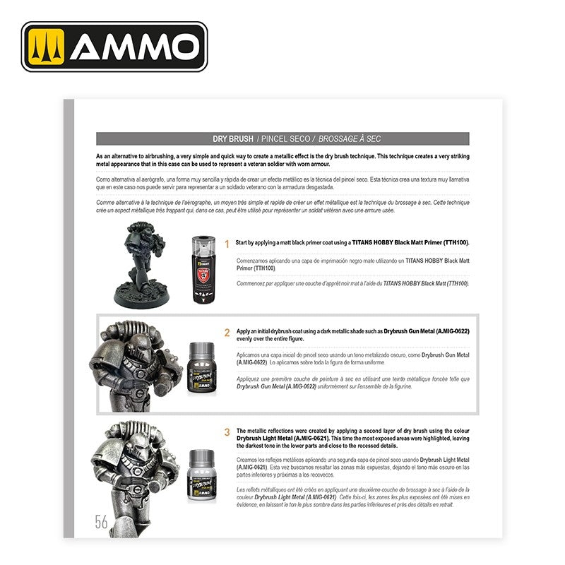 AMMO by Mig Jimenez 5231 THE WEATHERING TECHNICAL GUIDE 01 - Metallized (English, Castellano, Francais) – immagine 6
