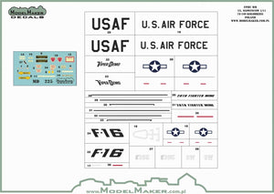 ModelMaker Decals MD48225 USAF F-16C Viper Demo 2024 50 Years of F-16 MASKS SETMD48225 USAF F-16C Viper Demo 2024 50 Years of F-16 MASKS SET 1/48 – imagen 2