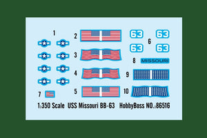 Hobby Boss 86516 USS Missouri BB-63 1/350 – immagine 3