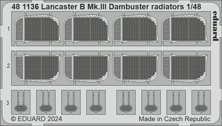 Radiateurs Eduard 481136 Lancaster B Mk. III Dambuster HONG KONG MODELS 1/48