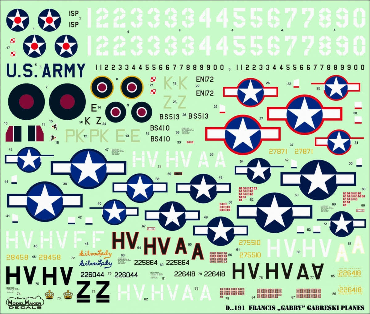 ModelMaker Decals D48191 Francis „GABBY” Gabreski planes part I 1/48 – immagine 2