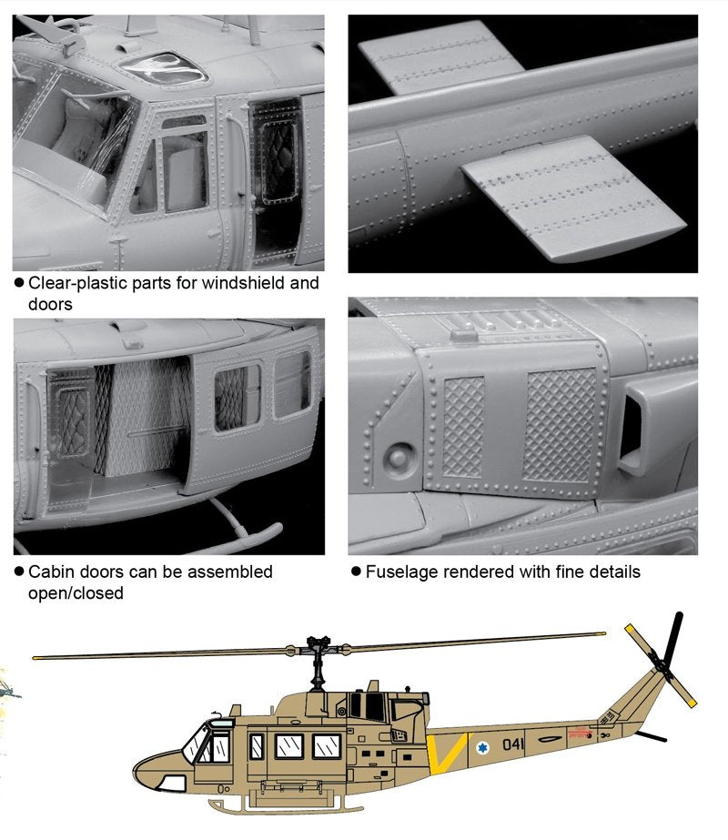 Dragon 3543 Modern AFV Series Israeli Anafa Helicopter w/Paratroopers 1/35 – Bild 3