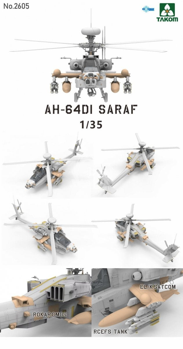 Takom 2605 AH-64DI Saraf Attack Helicopter 1/35 – zdjęcie 2